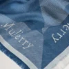 Mulberry Logo Square Denim Blue Mixed Material Men’s
