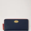 Mulberry Plaque 8 Credit Card Zip Purse Night Sky & Coral Orange Small Classic Grain Mulberry Plaque 8 Credit Card Zip Purse Night Sky & Coral Orange Small Classic Grain