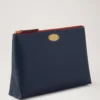 Mulberry Plaque Cosmetic Pouch Night Sky & Coral Orange Small Classic Grain Mulberry Plaque Cosmetic Pouch Night Sky & Coral Orange Small Classic Grain