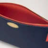 Mulberry Plaque Cosmetic Pouch Night Sky & Coral Orange Small Classic Grain Mulberry Plaque Cosmetic Pouch Night Sky & Coral Orange Small Classic Grain