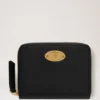Mulberry Plaque Small Zip Around Purse Black Small Classic Grain Mulberry Plaque Small Zip Around Purse Black Small Classic Grain