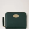 Mulberry Plaque Small Zip Around Purse Mulberry Green Small Classic Grain Mulberry Plaque Small Zip Around Purse Mulberry Green Small Classic Grain