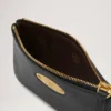 Mulberry Plaque Small Zip Coin Pouch Black Small Classic Grain Mulberry Plaque Small Zip Coin Pouch Black Small Classic Grain