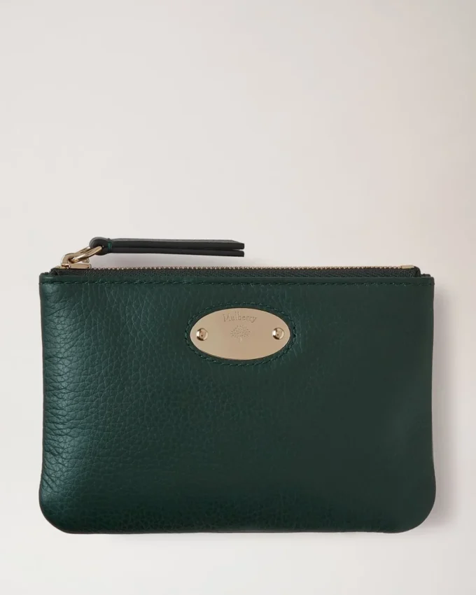 Mulberry Plaque Small Zip Coin Pouch Mulberry Green Small Classic Grain Mulberry Plaque Small Zip Coin Pouch Mulberry Green Small Classic Grain