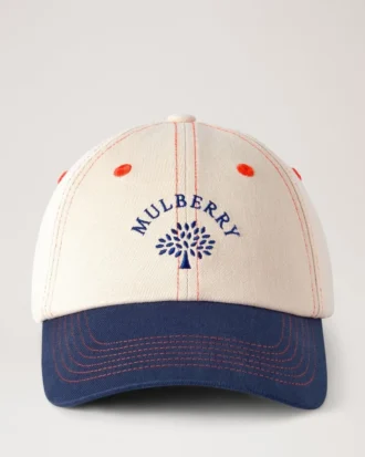 Mulberry Tree Baseball Cap – Colour Block Ecru & Night Sky Cotton