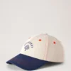 Mulberry Tree Baseball Cap – Colour Block Ecru & Night Sky Cotton Mulberry Tree Baseball Cap – Colour Block Ecru & Night Sky Cotton