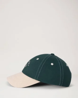 Mulberry Tree Baseball Cap – Colour Block Mulberry Green & Ecru Cotton