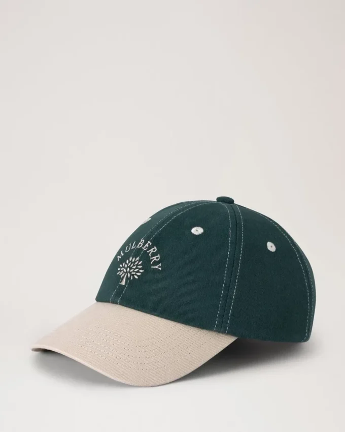 Mulberry Tree Baseball Cap – Colour Block Mulberry Green & Ecru Cotton Mulberry Tree Baseball Cap – Colour Block Mulberry Green & Ecru Cotton