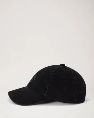 Mulberry Tree Baseball Cap – Denim Washed Black Denim Cotton
