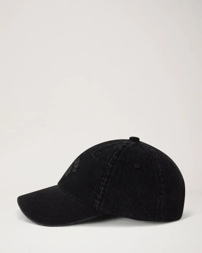 Mulberry Tree Baseball Cap – Denim Washed Black Denim Cotton