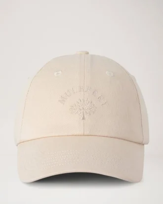 Mulberry Tree Baseball Cap Ecru Cotton Women