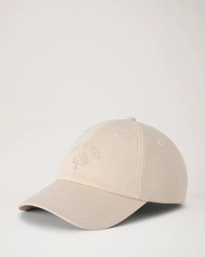 Mulberry Tree Baseball Cap Ecru Cotton Women