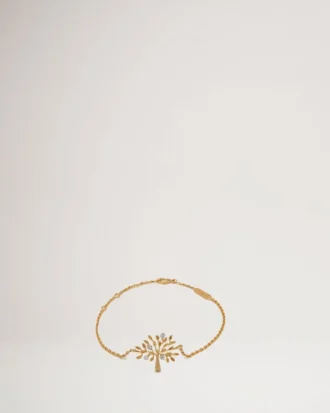 Mulberry Tree Bracelet Brass Metal & Swarovski Crystal