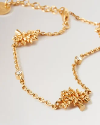 Mulberry Tree Charm Bracelet Gold Plated Brass Women