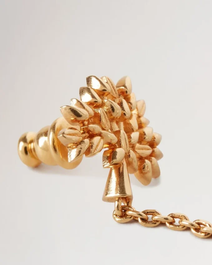 Mulberry Tree Charm Earrings Gold Plated Brass Women Mulberry Tree Charm Earrings Gold Plated Brass Women