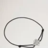 Mulberry Tree Cord Bracelet Black Sterling Silver & Cord Mulberry Tree Cord Bracelet Black Sterling Silver & Cord