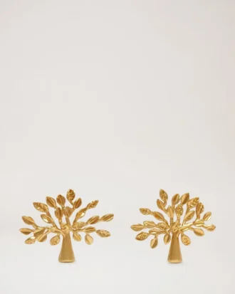Mulberry Tree Earrings Brass Metal Women Mulberry Tree Earrings Brass Metal Women