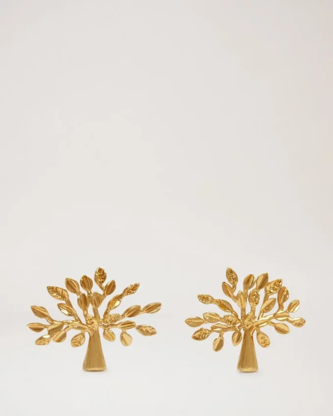 Mulberry Tree Earrings Brass Metal Women Mulberry Tree Earrings Brass Metal Women