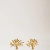 Mulberry Tree Earrings Brass Metal Women Mulberry Tree Earrings Brass Metal Women
