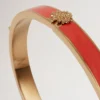 Mulberry Tree Enamel Bracelet Coral Orange Mixed Material Mulberry Tree Enamel Bracelet Coral Orange Mixed Material