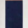 Mulberry Tree Jacquard Towel Navy & Teak Cotton Mulberry Tree Jacquard Towel Navy & Teak Cotton