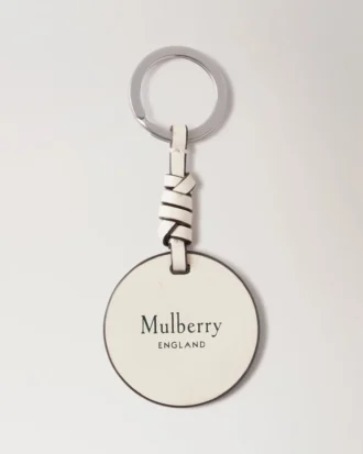 Mulberry Tree Leather Keyring Mulberry Green & Eggshell High Gloss Leather Mulberry Tree Leather Keyring Mulberry Green & Eggshell High Gloss Leather