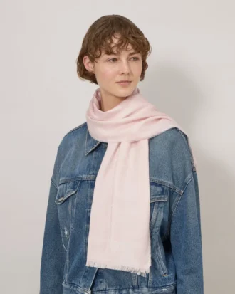 Mulberry Tree Rectangular Scarf Blossom Pink Cotton Silk Blend Mulberry Tree Rectangular Scarf Blossom Pink Cotton Silk Blend