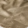 Mulberry Tree Rectangular Scarf Linen Green Cotton Silk Blend