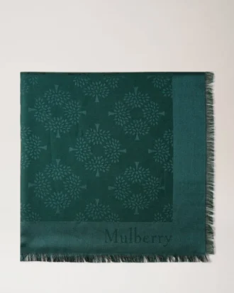 Mulberry Tree Scarf Mulberry Green Cotton Silk Blend