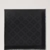 Mulberry Tree Square Black Cotton Silk Blend Women Mulberry Tree Square Black Cotton Silk Blend Women