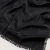 Mulberry Tree Square Black Cotton Silk Blend Women Mulberry Tree Square Black Cotton Silk Blend Women