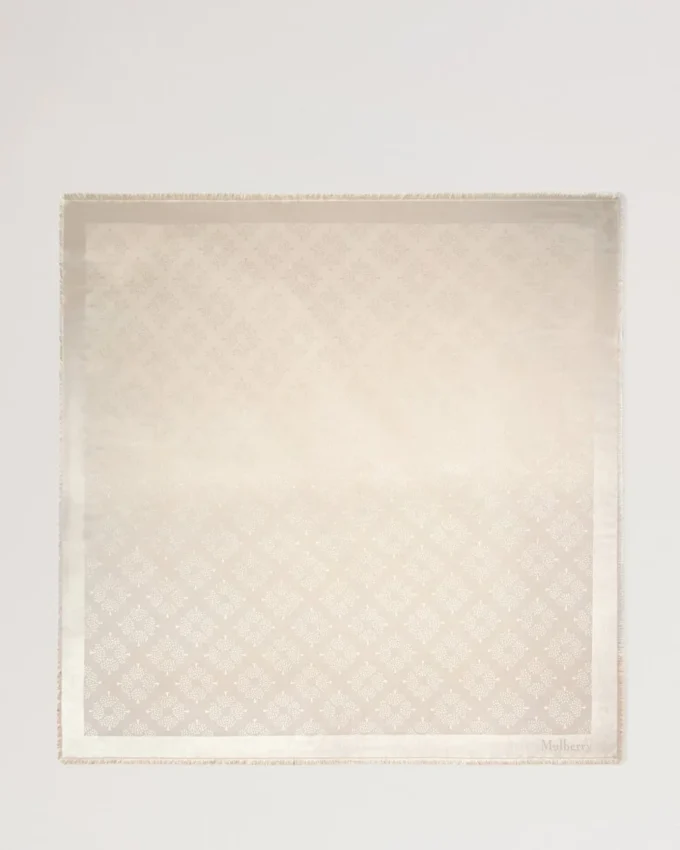 Mulberry Tree Square Cashmere Taupe Cotton Silk Blend Mulberry Tree Square Cashmere Taupe Cotton Silk Blend