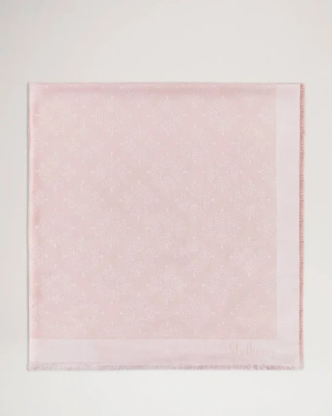 Mulberry Tree Square Powder Rose Cotton Silk Blend Mulberry Tree Square Powder Rose Cotton Silk Blend