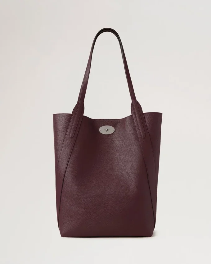 North South Bayswater Tote Black Cherry Heavy Grain North South Bayswater Tote Black Cherry Heavy Grain