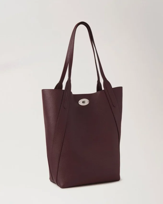 North South Bayswater Tote Black Cherry Heavy Grain North South Bayswater Tote Black Cherry Heavy Grain