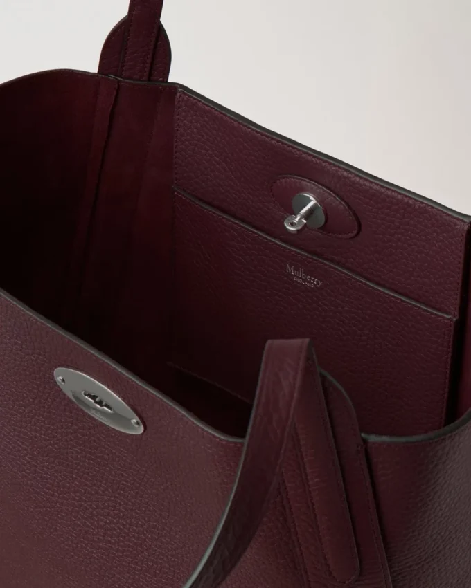North South Bayswater Tote Black Cherry Heavy Grain North South Bayswater Tote Black Cherry Heavy Grain