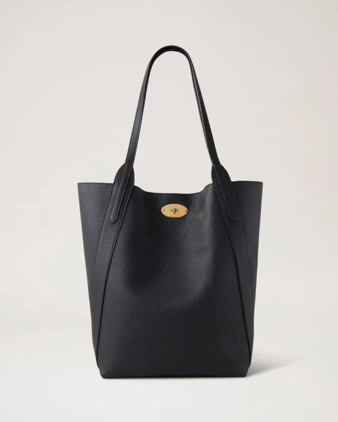 North South Bayswater Tote Black Heavy Grain Women
