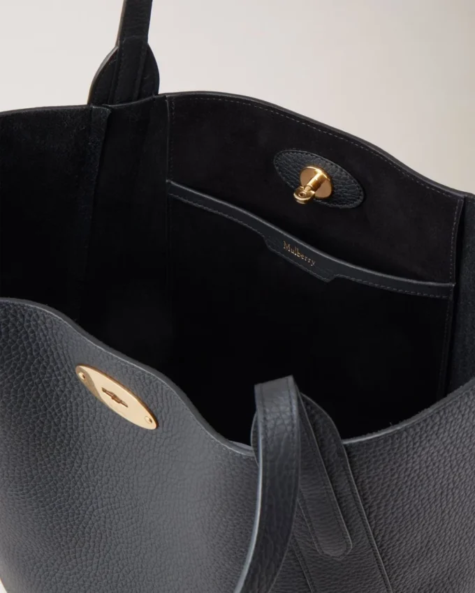 North South Bayswater Tote Black Heavy Grain Women