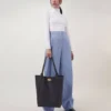 North South Bayswater Tote Black Heavy Grain Women