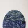 Ombre Degrade Beanie Cobalt Blue Lambswool Men Ombre Degrade Beanie Cobalt Blue Lambswool Men