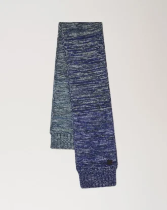 Ombre Degrade Scarf Cobalt Blue Lambswool Women