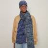 Ombre Degrade Beanie Cobalt Blue Lambswool Men Ombre Degrade Beanie Cobalt Blue Lambswool Men