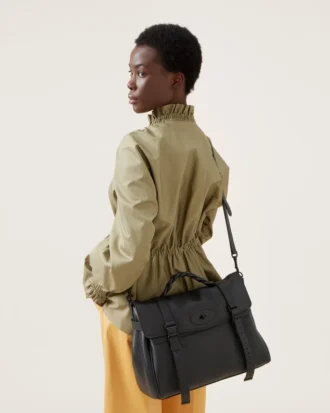 Oversized Alexa Black Heavy Grain Women