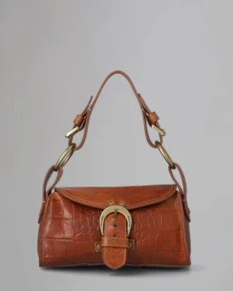 Pasadena Pre-Loved Oak Printed Veg Tanned Leather