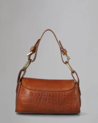 Pasadena Pre-Loved Oak Printed Veg Tanned Leather