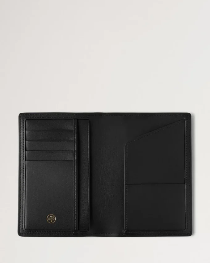 Passport Cover Black Shiny Small Croc Little Luxuries