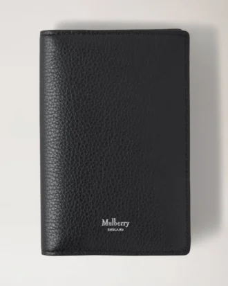 Passport Cover Black Small Classic Grain Men
