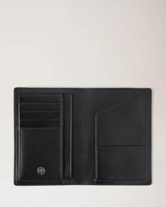 Passport Cover Black Small Classic Grain Men