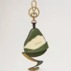 Peeling Fruit Keyring – Pear Fern & Eggshell Mixed Material