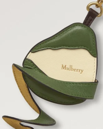 Peeling Fruit Keyring – Pear Fern & Eggshell Mixed Material